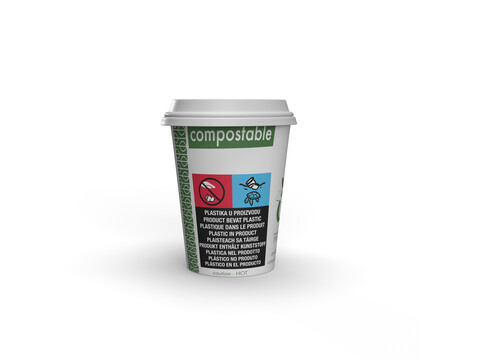 Bio Kaffeebecher 150 ml/6oz, Ø 72 mm Muster