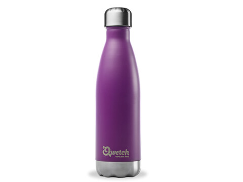 Qwetch nomade Thermosflasche 500 ml aus Edelstahl, BPA frei, matt purple
