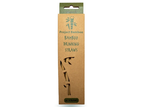 Trinkhalme aus Bambus 8-10 x 200 mm Karton (500 Stück)