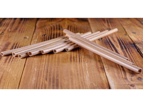 Trinkhalme aus Bambus 8-10 x 200 mm Pack (10 Stück)