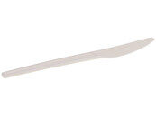 Bio Mehrweg-Messer weiß 16,8 cm CPLA, kompostierbar Pack...