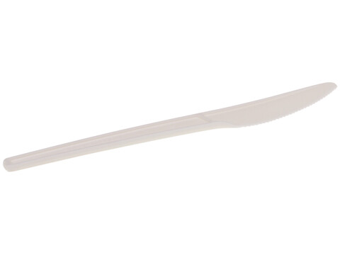 Bio Mehrweg-Messer weiß 16,8 cm CPLA, kompostierbar Karton (1000 Stück)