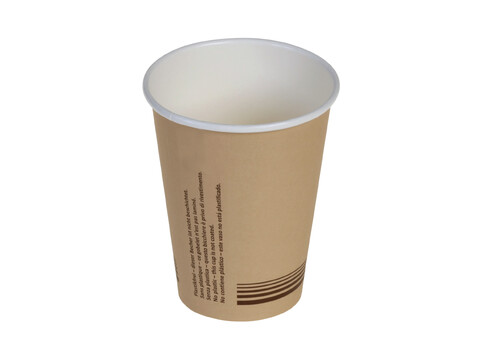 Just Paper Kaffeebecher braun 300ml/12oz Ø 90mm Muster (1 Stück)