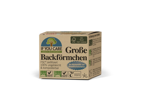 IF YOU CARE Große Backförmchen, Ø 6,3 cm - 24er Pack á 60 Stück (Karton)
